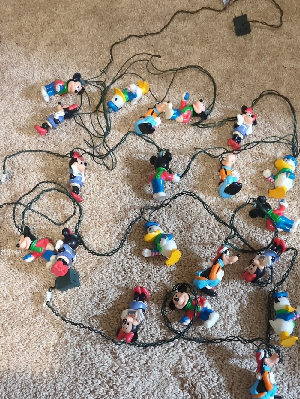 2 Sets Of Vintage Mickey Mouse & Friends Christmas Lights